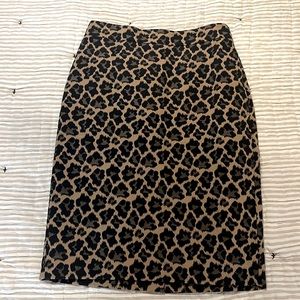 NWT Talbots leopard print pencil skirt